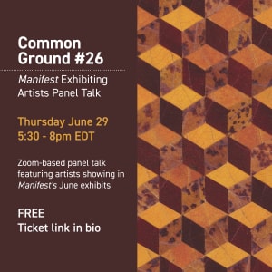 Cherry Tumbling Blocks Quilt by Jody Graff  Image: IG post #1: Hoping you can join me for the Zoom-based panel talk featuring artists showing in Manifest's June exhibits (I'm in the 19th Annual MAGNITUDE SEVEN small works exhibit!)
Thursday, June 29 · 5:30 - 8pm EDT
Free online format, registration requested. Ticket link in bio. @manifestgallery