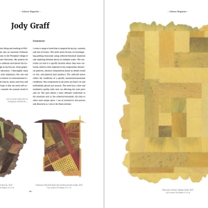 Bartrams Garden Ginkgo Bricks Quilt by Jody Graff  Image: Suboart Magazine #10, September 2023
International publication featuring emerging artists, 48 artists included, featured on a 2-page spread. 
https://suboartmagazine.com/2023/09/08/print-issue-10-september-2023/