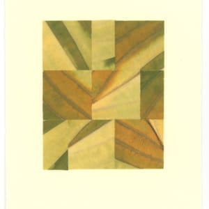 Hosta Abstract Unbound Quilt by Jody Graff  Image: Image of unframed artwork with border visible