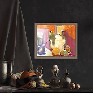 Coffee Pot With Fruit by Mel Hatton, Image 2.