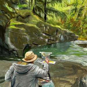Jesse while Plein Air painting by David Vegt