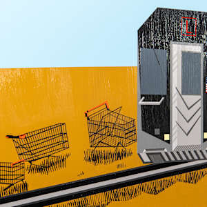 Trolley Protector: Tribute to Banksy’s “Trolley Hunter” by Adrian Scott 