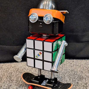 Rubik's Cube Skater Bot by Chasity Erbaugh