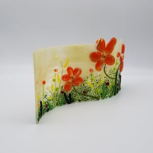 Orange Blossoms, Deep Red & Spring Green accents by Karin Danapas 