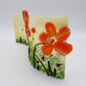 Orange Blossoms, Deep Red & Spring Green accents by Karin Danapas 
