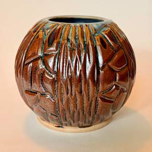 Carved Moon Vase by Stephanie Fenter