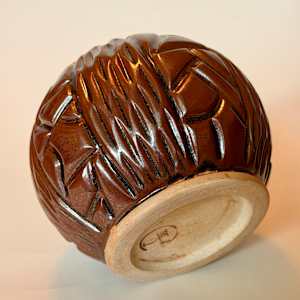 Carved Moon Vase by Stephanie Fenter 