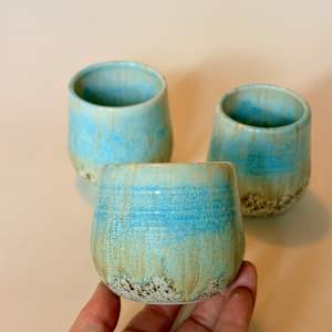 Robin's Egg Wine Cups by Stephanie Fenter 