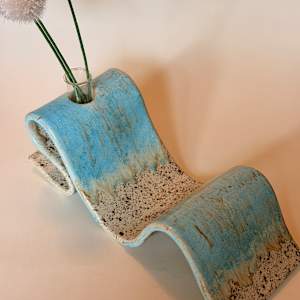Robin's Egg Wavy Shelf by Stephanie Fenter, Image 2.
