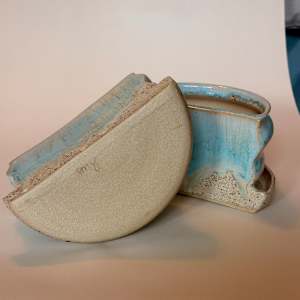 Robin's Egg Book End Planter by Stephanie Fenter 