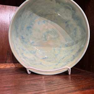 Large Bowl in Shades of Green by Nicole Nalbach 