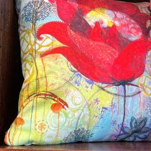 Decorative Art Pillows by Fran Cooper  Image: Red Tulip