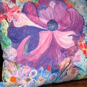 Decorative Art Pillows by Fran Cooper  Image: Purple Pansy