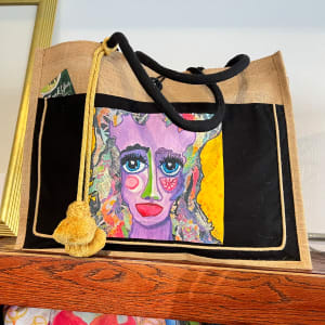 Mona - purse 14"x18" by Fran Cooper