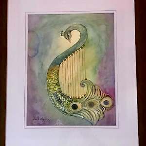 Peacock Harp by Genie Morgan