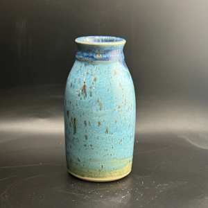 Blue bottle vase by Nicole Nalbach, Image 1.