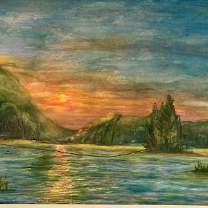 Sunset at Broken Bow Oklahoma by Marsha Blount