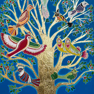 Jolly Holiday Birds by Jennifer Thornton Moreman