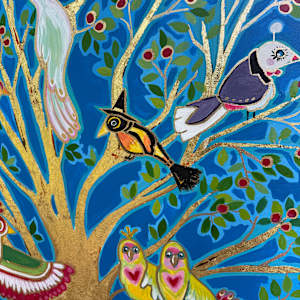 Jolly Holiday Birds by Jennifer Thornton Moreman 
