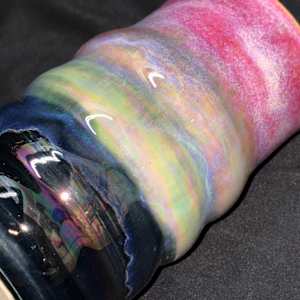 Vibrant Mother of Pearl Tumbler Vase by Nicole Nalbach 