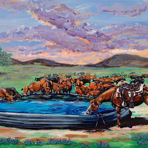 Come to the Waters - print on canvas by Heather Burris