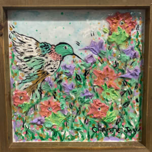 Hummingbird in Pastel by Christie Joy