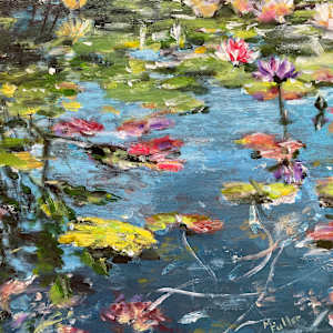 Evening Lily Pond by Maureen Fuller 
