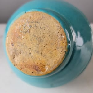 Royal Crown Aqua Pot by Royal Crown Pottery, Victor Obler  Image: Faded ink stamp of "Royal Crown Hand Made Pottery" 