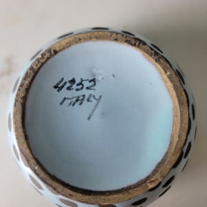 Italian Polka Dot Vessel  Image: Hand written ink mark "4252 Italy"