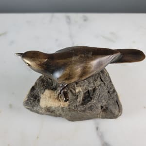 Reussner Bronze Bird on Stone Base by Charles Reussner 