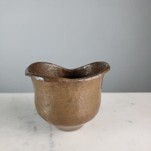 1800's Hammered Copper Vessel 4"x5" 
