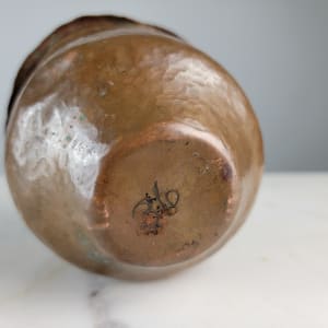 1800's Hammered Copper Vessel 4"x5"  Image: Marked number "36"