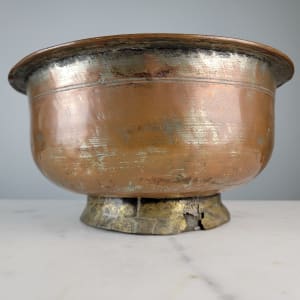 1800's Hammered Copper Bowl 5"x10" 