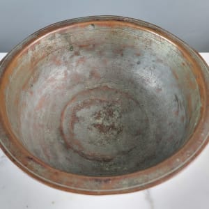 1800's Hammered Copper Bowl 5"x10" 