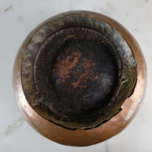 1800's Hammered Copper Bowl 5"x10" 