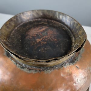 1800's Hammered Copper Bowl 5"x10" 