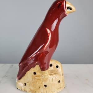 Chinese Red Porcelain Parrot 
