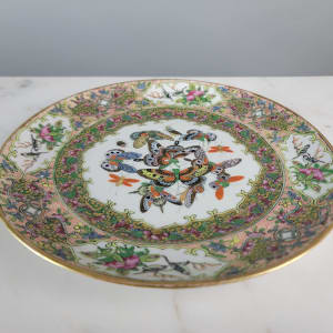 Chinese Butterfly Plate by Chinese Rose Canton Export 