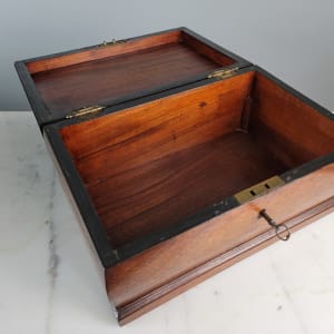 Marquetry Inlay Box with Key 
