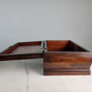Marquetry Inlay Box with Key 