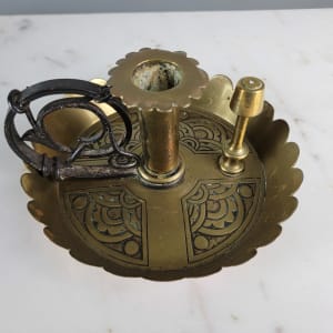 1880's Brass Chamberstick by Christopher Dresser Style 