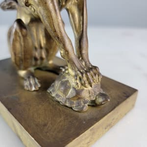 French Gilt Bronze Griffin Candlestick by French Gilt Bronze 