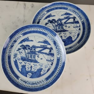 East Asia Plate / Set of 2 by Japanese and Chinese Porcelain 