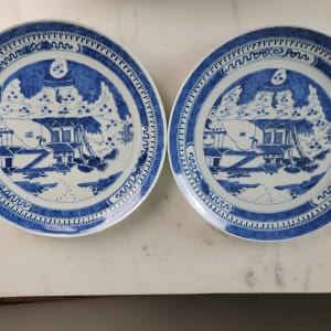 East Asia Plate / Set of 2 by Japanese and Chinese Porcelain 
