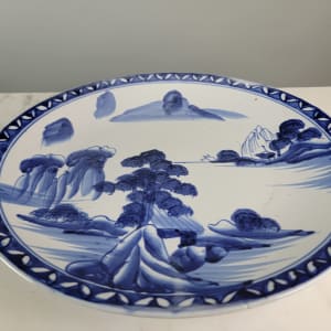 Japanese Arita Blue and White Plate 