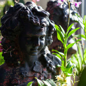 Cast Iron Late Victorian Pair of Busts 