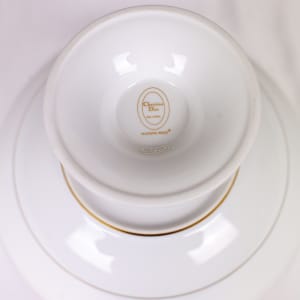Footed Bowl, White/pink, Porcelain,Gaudron-Marbre Rose by Christian Dior 