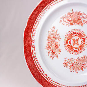 Fitzhugh Red Dinner Plates, Set Of 12 by Copeland Spode 