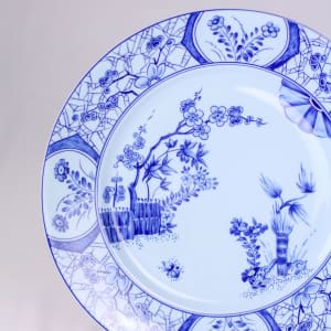 Celadon and Blue Monet Cherry Blossom Plates by Limoges 
