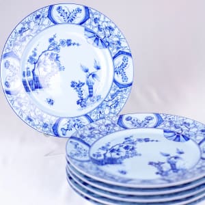 Celadon and Blue Monet Cherry Blossom Plates by Limoges